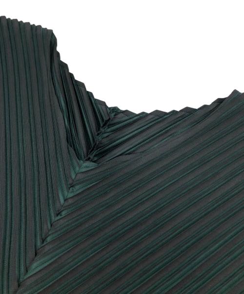 PLEATS PLEASE（プリーツプリーズ）PLEATS PLEASE (プリーツプリーズ) プリーツワンピース グリーン サイズ:３の古着・服飾アイテム