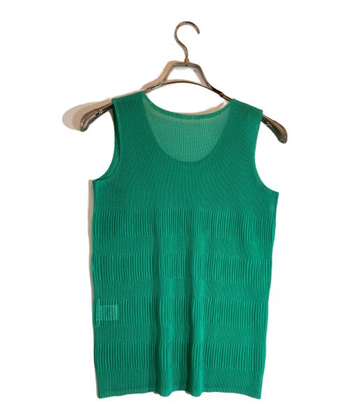 PLEATS PLEASE（プリーツプリーズ）PLEATS PLEASE (プリーツプリーズ) プリーツカットソー グリーン サイズ:３の古着・服飾アイテム