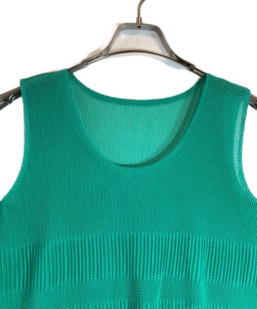 PLEATS PLEASE（プリーツプリーズ）PLEATS PLEASE (プリーツプリーズ) プリーツカットソー グリーン サイズ:３の古着・服飾アイテム