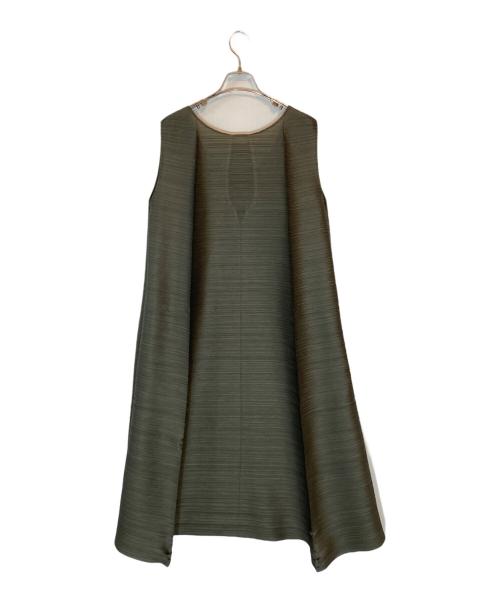 PLEATS PLEASE（プリーツプリーズ）PLEATS PLEASE (プリーツプリーズ) プリーツワンピース カーキ サイズ:SIZE 3の古着・服飾アイテム
