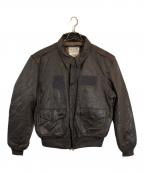 SADDLERYサドリー）の古着「レザーフライトジャケット」｜ブラウン