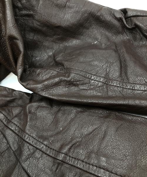 SADDLERY（サドリー）SADDLERY (サドリー) レザーフライトジャケット ブラウン サイズ:SIZE 44Rの古着・服飾アイテム