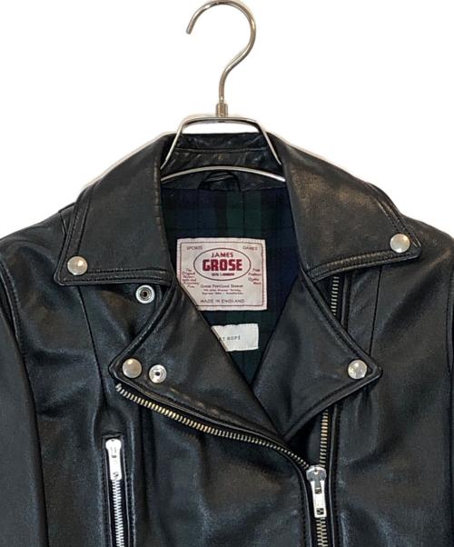 JAMES GROSE（ジェームスグロース）JAMES GROSE (ジェームスグロース) ライダースジャケット ブラック サイズ:8の古着・服飾アイテム