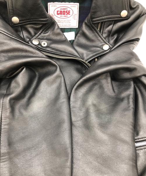 JAMES GROSE（ジェームスグロース）JAMES GROSE (ジェームスグロース) ライダースジャケット ブラック サイズ:8の古着・服飾アイテム