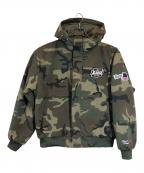 X-LARGEエクストララージ）の古着「NYLON PUFFER JACKET」｜オリーブ