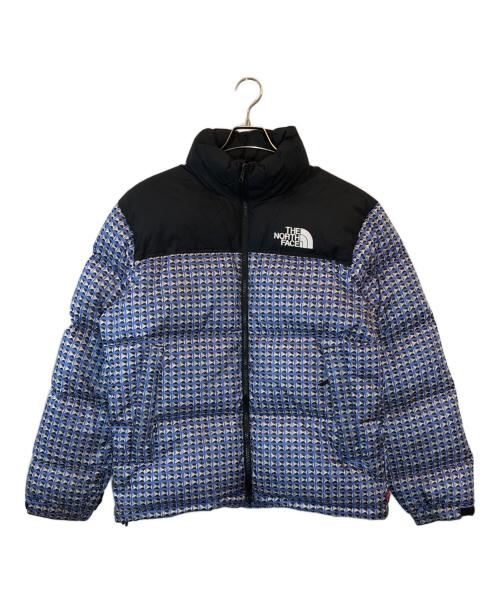 THE NORTH FACE（ザ ノース フェイス）THE NORTH FACE (ザ ノース フェイス) Supreme (シュプリーム) STUDDED NUPTSE JACKET ブラック×ブルー サイズ:Ｍの古着・服飾アイテム