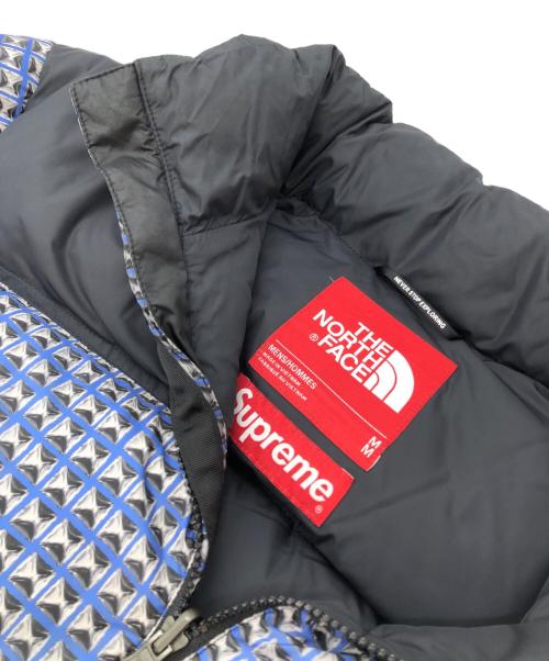 THE NORTH FACE（ザ ノース フェイス）THE NORTH FACE (ザ ノース フェイス) Supreme (シュプリーム) STUDDED NUPTSE JACKET ブラック×ブルー サイズ:Ｍの古着・服飾アイテム