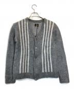 Needlesニードルズ）の古着「MOHEAR MIX ELBOW PATCH CARDIGAN JSSP」｜グレー