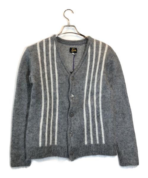 Needles（ニードルズ）Needles (ニードルズ) MOHEAR MIX ELBOW PATCH CARDIGAN JSSP グレー サイズ:Mの古着・服飾アイテム