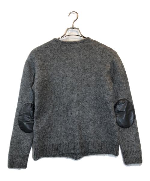 Needles（ニードルズ）Needles (ニードルズ) MOHEAR MIX ELBOW PATCH CARDIGAN JSSP グレー サイズ:Mの古着・服飾アイテム