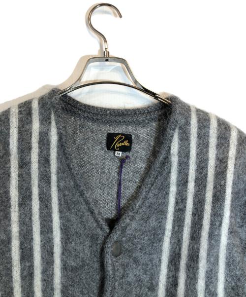 Needles（ニードルズ）Needles (ニードルズ) MOHEAR MIX ELBOW PATCH CARDIGAN JSSP グレー サイズ:Mの古着・服飾アイテム
