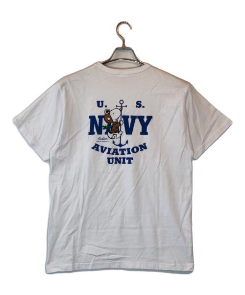 BUZZ RICKSON'S（バズリクソンズ）Buzz Rickson's (バズリクソンズ) PEANUTS (ピーナッツ) プリントTシャツ ホワイト サイズ:SIZE XLの古着・服飾アイテム