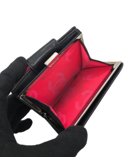 CHANEL（シャネル）CHANEL (シャネル) カンボンライン がま口財布 ブラック サイズ:下記参照の古着・服飾アイテム