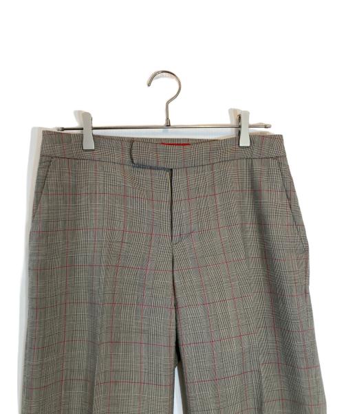 Vivienne Westwood RED LABEL（ヴィヴィアンウエストウッドレッドレーベル）Vivienne Westwood RED LABEL (ヴィヴィアンウエストウッドレッドレーベル) チェックワイドタックパンツ グレー サイズ:３の古着・服飾アイテム