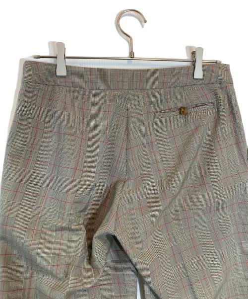 Vivienne Westwood RED LABEL（ヴィヴィアンウエストウッドレッドレーベル）Vivienne Westwood RED LABEL (ヴィヴィアンウエストウッドレッドレーベル) チェックワイドタックパンツ グレー サイズ:３の古着・服飾アイテム
