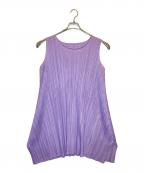 PLEATS PLEASEプリーツプリーズ）の古着「プリーツノースリーブワンピース」｜バイオレット