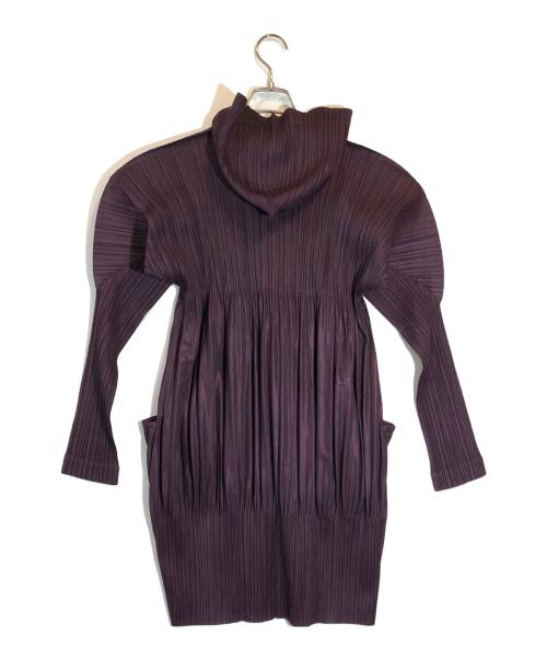 PLEATS PLEASE（プリーツプリーズ）PLEATS PLEASE (プリーツプリーズ) プリーツロングコート パープル サイズ:SIZE 3の古着・服飾アイテム