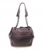 CHANELシャネル）の古着「ラムスキンチェーンショルダーバッグ」｜パープル