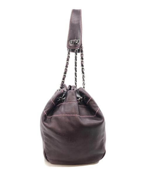 CHANEL（シャネル）CHANEL (シャネル) ラムスキンチェーンショルダーバッグ パープルの古着・服飾アイテム