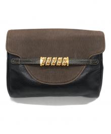 LOEWE（ロエベ）の古着「ベラスケスセカンドバッグ」｜ブラウン×ブラック