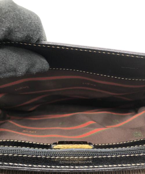 LOEWE（ロエベ）LOEWE (ロエベ) ベラスケスセカンドバッグ ブラウン×ブラックの古着・服飾アイテム