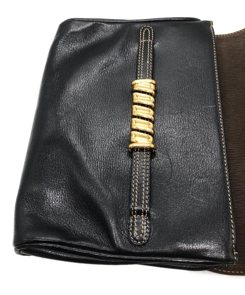 LOEWE（ロエベ）LOEWE (ロエベ) ベラスケスセカンドバッグ ブラウン×ブラックの古着・服飾アイテム