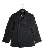STONE ISLANDストーンアイランド）の古着「メルトンウールPコート」｜ブラック