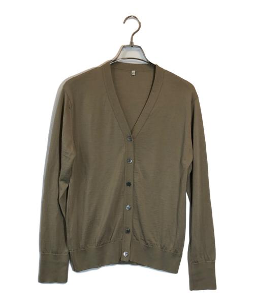 SALON adam et rope'（サロンアダムエロペ）SALON adam et rope' (サロンアダムエロペ) 30ゲージウールニットカーディガン ベージュ サイズ:SIZE Freeの古着・服飾アイテム