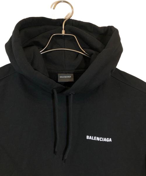 BALENCIAGA（バレンシアガ）BALENCIAGA (バレンシアガ) ロゴプルオーバーパーカー ブラック サイズ:SIZE XLの古着・服飾アイテム
