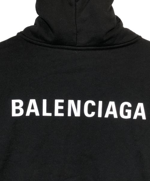 BALENCIAGA（バレンシアガ）BALENCIAGA (バレンシアガ) ロゴプルオーバーパーカー ブラック サイズ:SIZE XLの古着・服飾アイテム