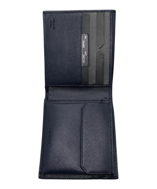 PRADA（プラダ）PRADA (プラダ) 2つ折り財布 ネイビー サイズ:下記参照の古着・服飾アイテム