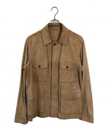 VALSTAR（ヴァルスター）の古着「ゴートレザー サファリジャケット」｜ベージュ