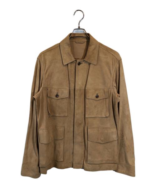 VALSTAR（ヴァルスター）Valstar (ヴァルスター) ゴートレザー サファリジャケット ベージュ サイズ:SIZE 50の古着・服飾アイテム