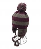 Vivienne Westwoodヴィヴィアンウエストウッド）の古着「フラップ付ワッチ ニットキャップ」｜パープル×グレー