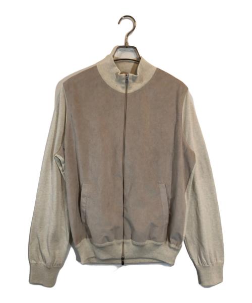 GRAN SASSO（グランサッソ）GRAN SASSO (グランサッソ) スタンドカラージップブルゾンニット ベージュ サイズ:SIZE 46の古着・服飾アイテム