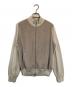 GRAN SASSO（グランサッソ）の古着「スタンドカラージップブルゾンニット」｜ベージュ