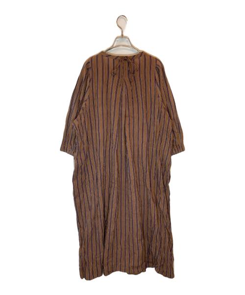 45R（フォーティファイブ・アール）45R (フォーティファイブ・アール) 秋風カディのドレス ブラウン サイズ:SIZE Freeの古着・服飾アイテム