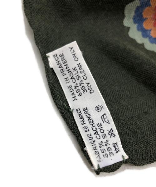 HERMES（エルメス）HERMES (エルメス) カレ140 カシミヤシルク大判スカーフ グリーンの古着・服飾アイテム