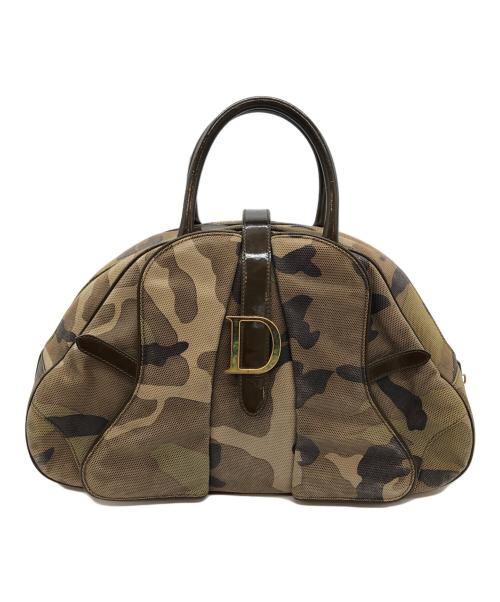 Christian Dior（クリスチャン ディオール）Christian Dior (クリスチャン ディオール) 迷彩ダブルサドルバッグ グリーンの古着・服飾アイテム