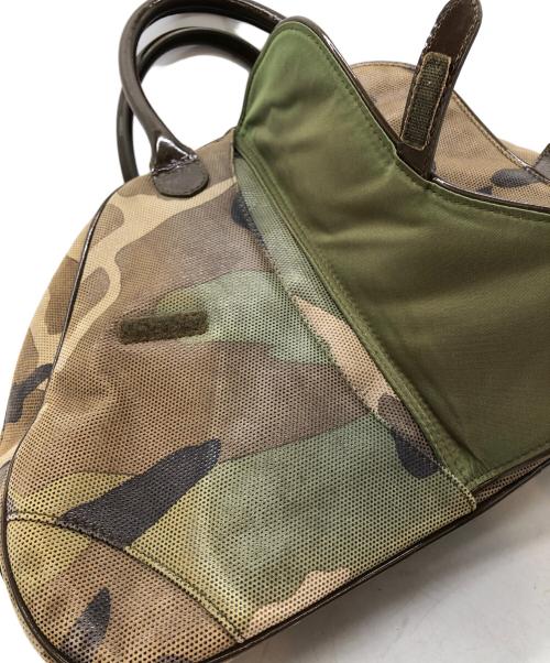 Christian Dior（クリスチャン ディオール）Christian Dior (クリスチャン ディオール) 迷彩ダブルサドルバッグ グリーンの古着・服飾アイテム
