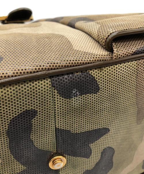 Christian Dior（クリスチャン ディオール）Christian Dior (クリスチャン ディオール) 迷彩ダブルサドルバッグ グリーンの古着・服飾アイテム