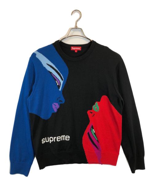 SUPREME（シュプリーム）Supreme (シュプリーム) Faces Sweater ブラック サイズ:SIZE Lの古着・服飾アイテム