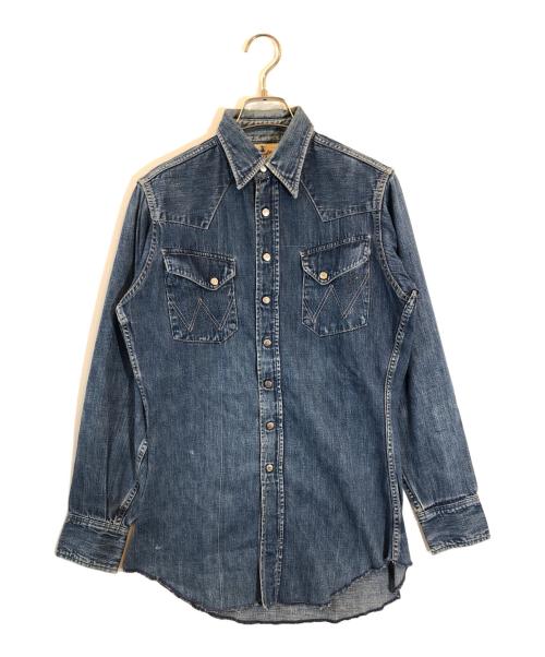 Wrangler（ラングラー）Wrangler (ラングラー) 27MW デニムウエスタンシャツ ブルー サイズ:不明の古着・服飾アイテム