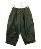 is-nessイズネス）の古着「BALLOON EZ PANTS」｜オリーブ