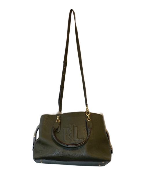 LAUREN RALPH LAUREN（ローレンラルフローレン）LAUREN RALPH LAUREN (ローレンラルフローレン) 2WAYバッグ オリーブの古着・服飾アイテム