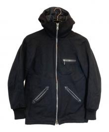 skookum×US（スクーカム×ユーエス）の古着「Mid-Length Wool Melton Parka」｜ブラック