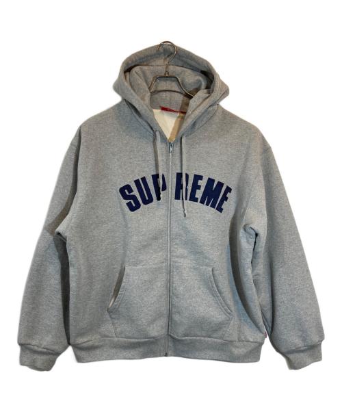 SUPREME（シュプリーム）Supreme (シュプリーム) arc thermal lined zip up hooded sweatshirtsweartshirt グレー サイズ:SIZE XLの古着・服飾アイテム