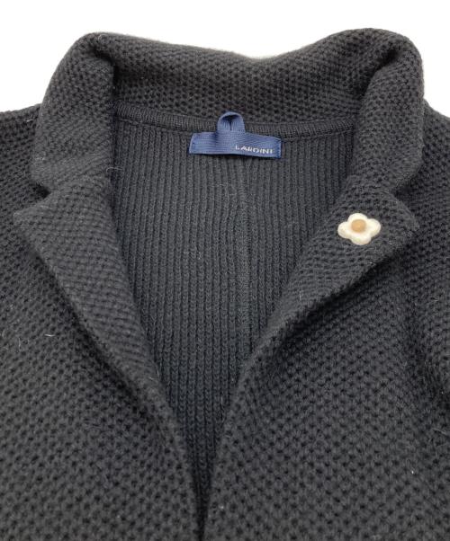 LARDINI（ラルディーニ）LARDINI (ラルディーニ) ウールハニカムニットジャケット ブラック サイズ:SIZE XSの古着・服飾アイテム