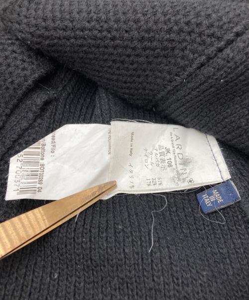 LARDINI（ラルディーニ）LARDINI (ラルディーニ) ウールハニカムニットジャケット ブラック サイズ:SIZE XSの古着・服飾アイテム