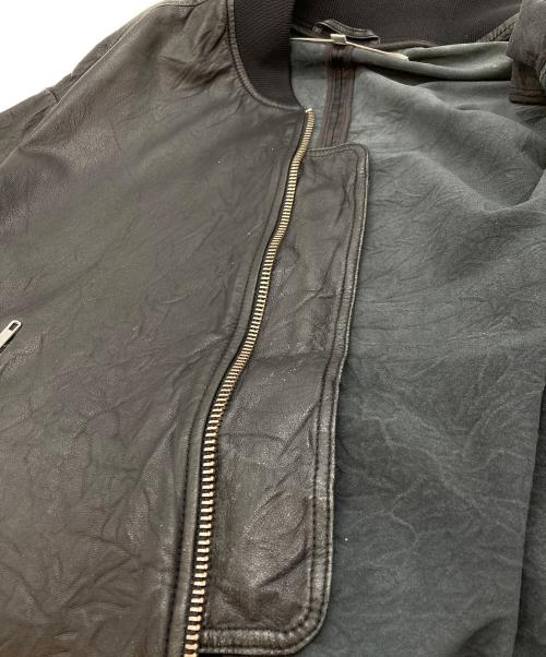 McQ Alexander McQueen（マックキュー アレキサンダーマックイーン）McQ Alexander McQueen (マックキュー アレキサンダーマックイーン) レザーボンバージャケット ブラック サイズ:SIZE 44の古着・服飾アイテム